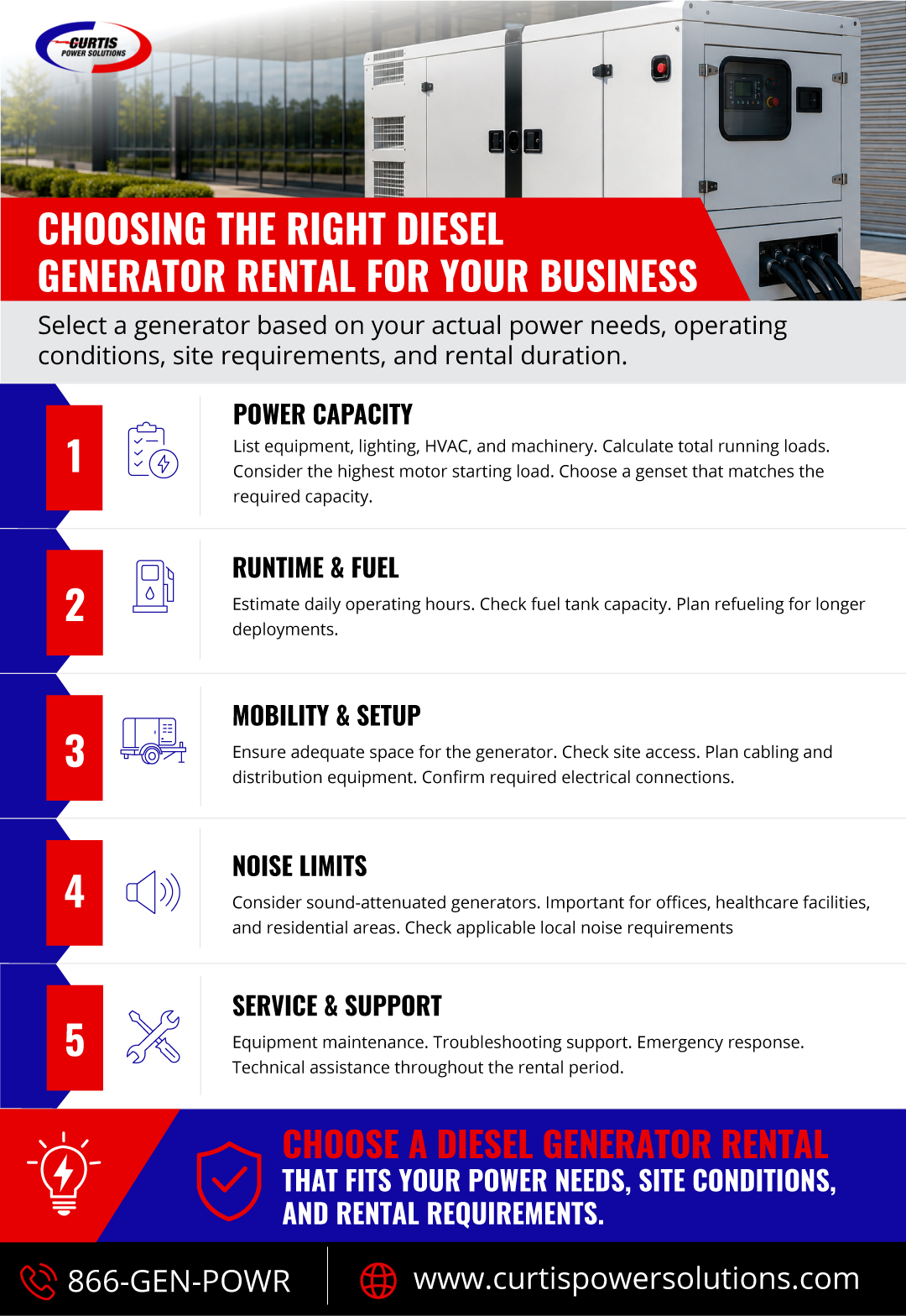 Right Diesel generator rental