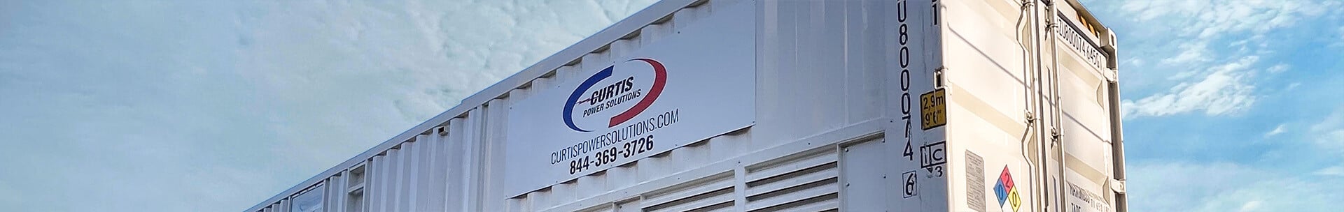 Closeup photo of Curtis Power Solutions rental generator