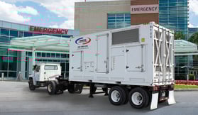 power generator in front of a hospital