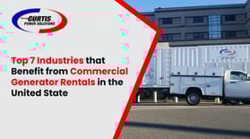 Commercial generator rentals for various U.S. industries
