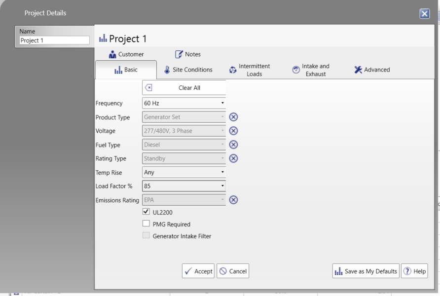 MTU PS Spec Generator Sizing Software