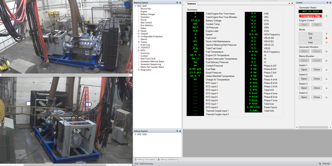 Virtual Factory Acceptance Testing Screen Shot